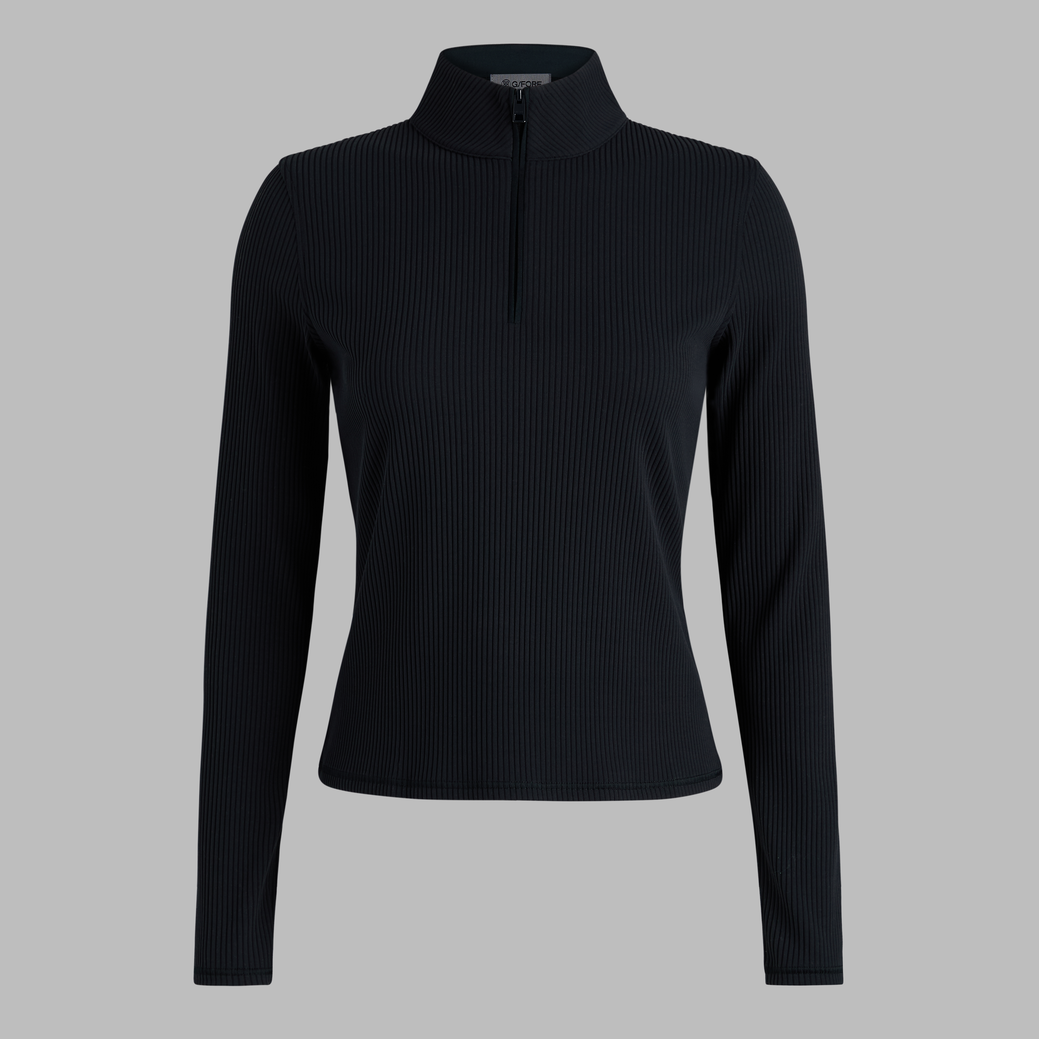 G/Fore Onyx - Fitted Rib 1/4 Zip Pullover