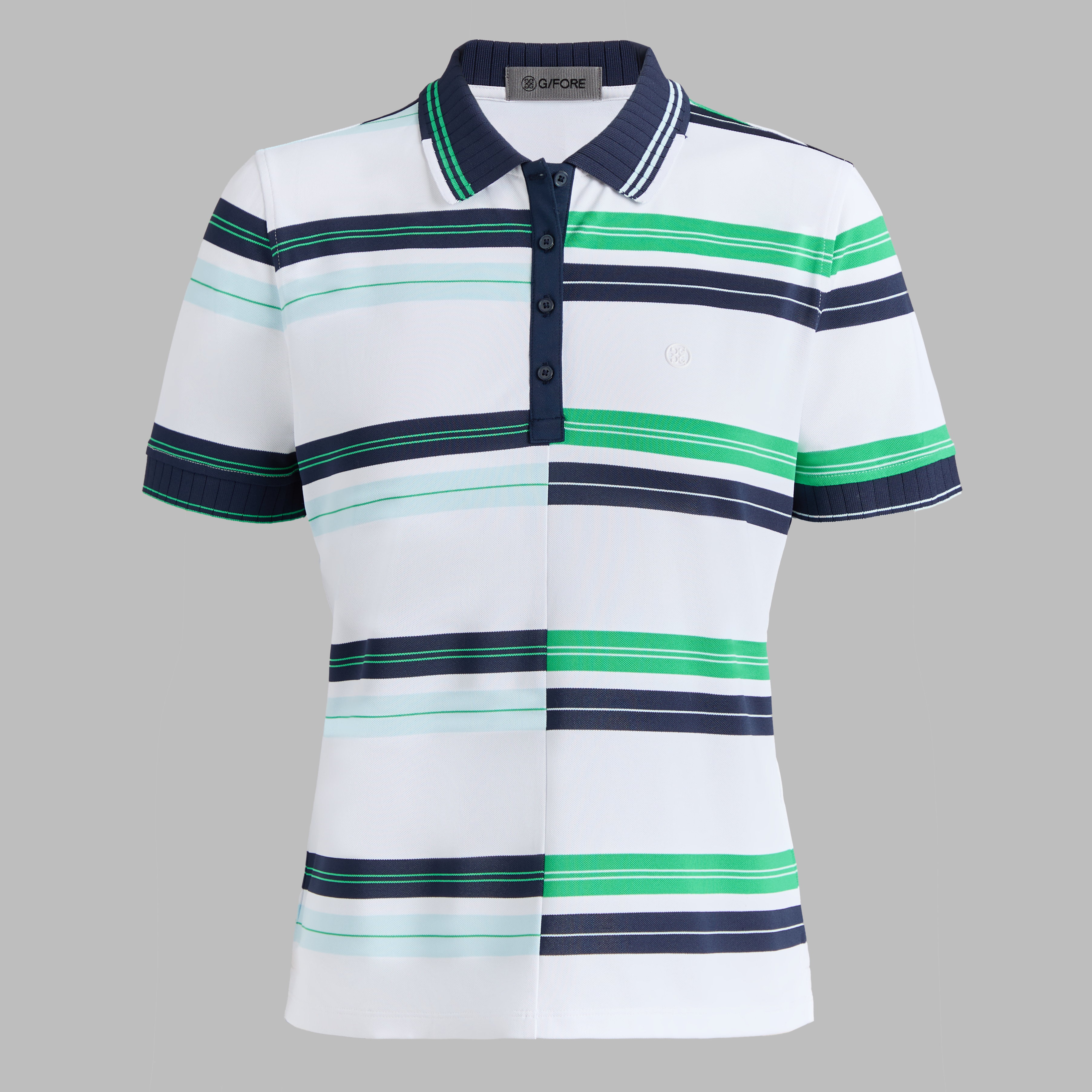 G/Fore Snow - Engineered Stripe Tech Piqué Polo