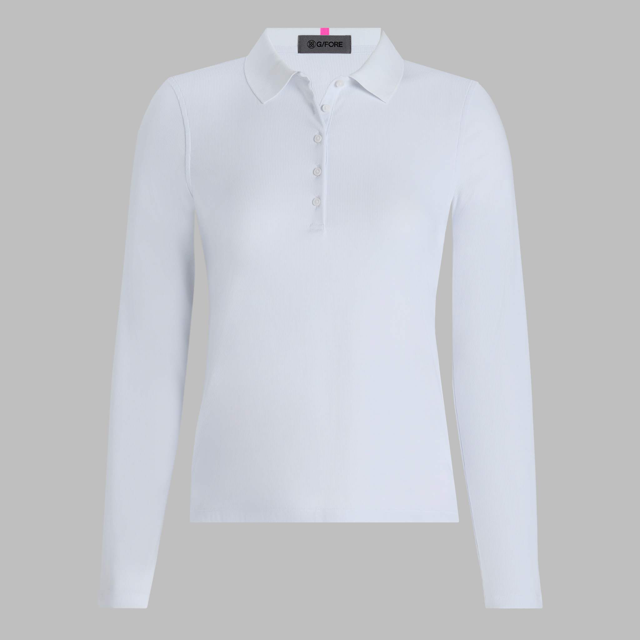G/Fore Snow - Ribbed Tech Nylon Long Sleeve Polo
