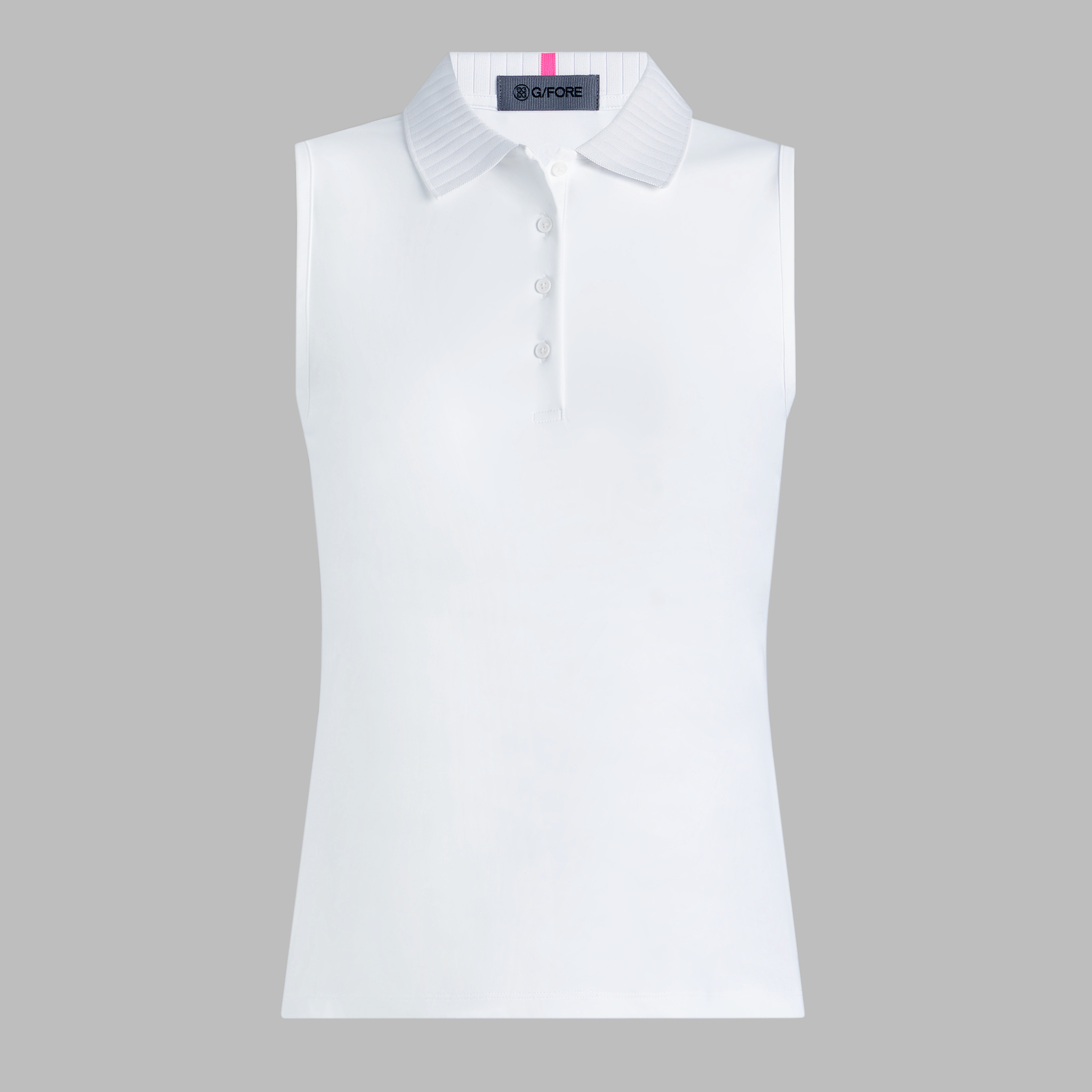G/Fore Snow - Pleated Collar Silky Tech Nylon Sleeveless Polo