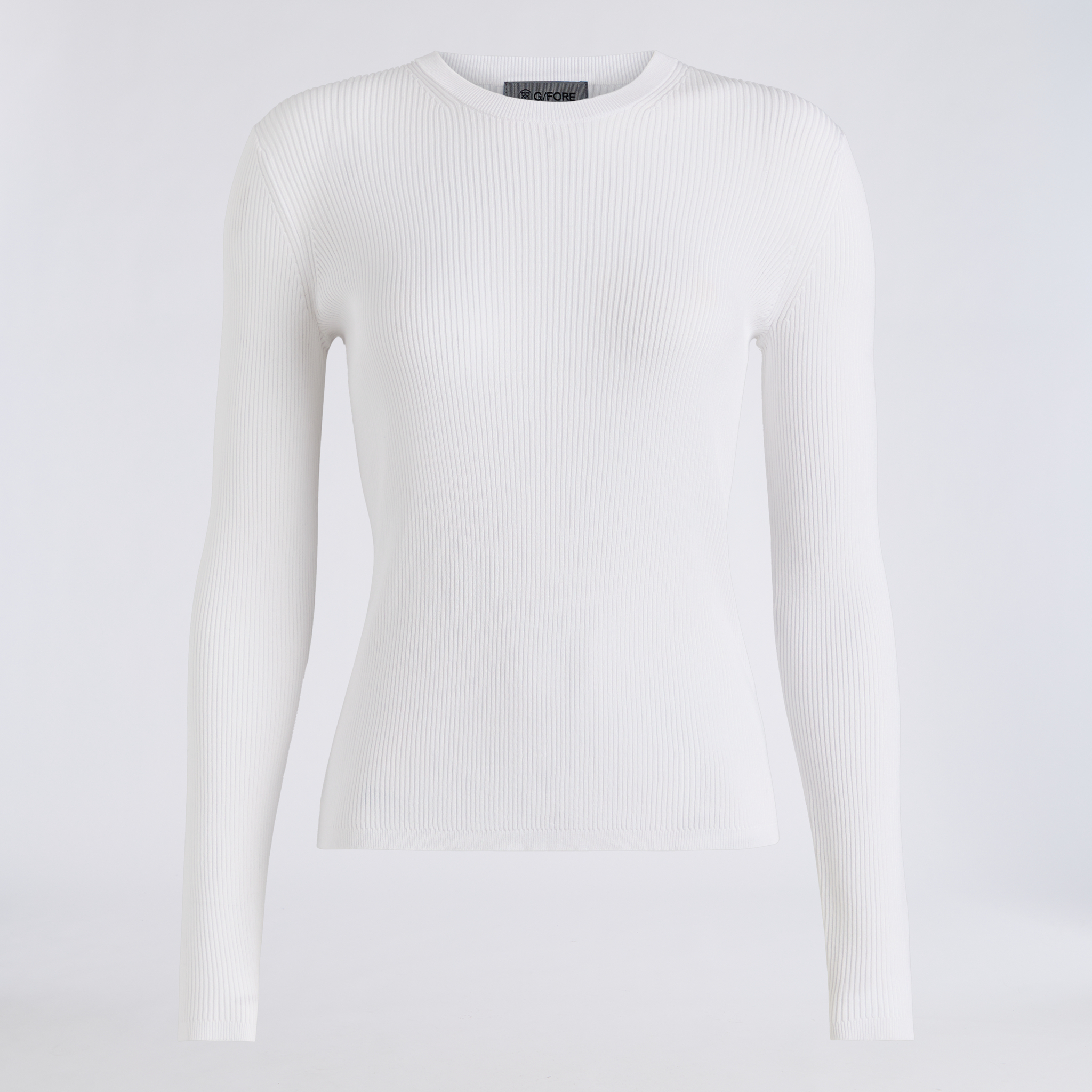 G/Fore Snow - Cotton Blend Rib Knit Fitted Top