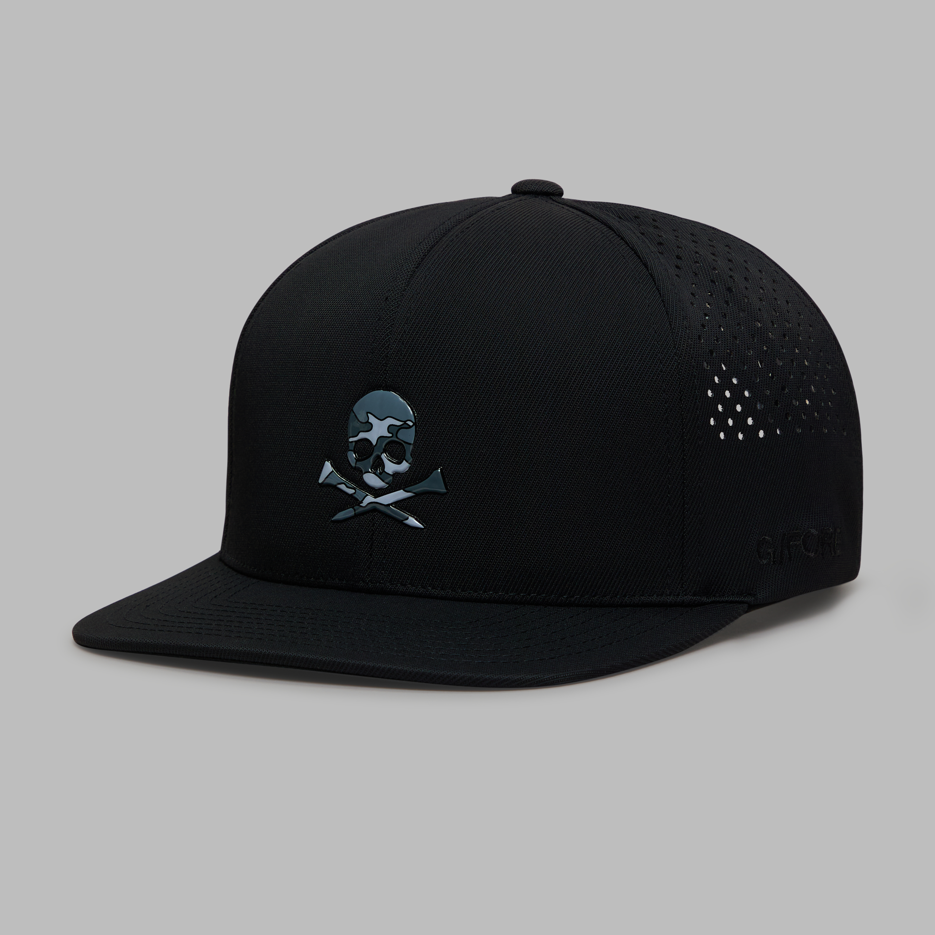 G/Fore Onyx - Skull & Tees Perforated Delta Hat