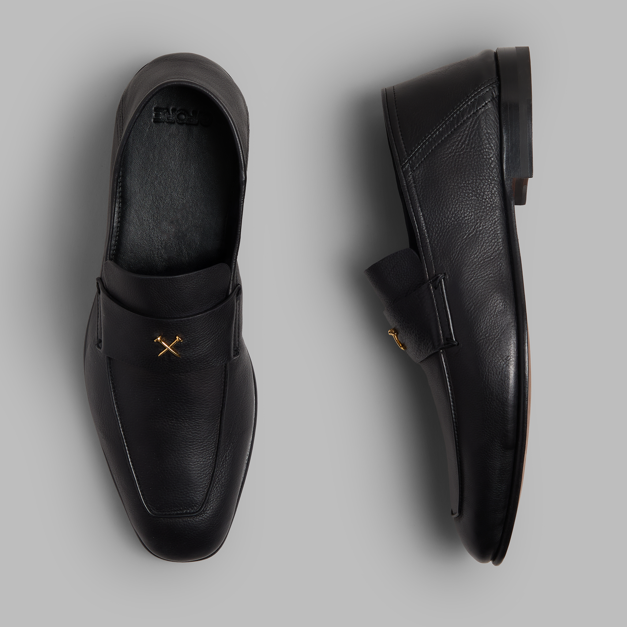 G/Fore Men's Onyx - Metal Tees Leather Flex Loafer