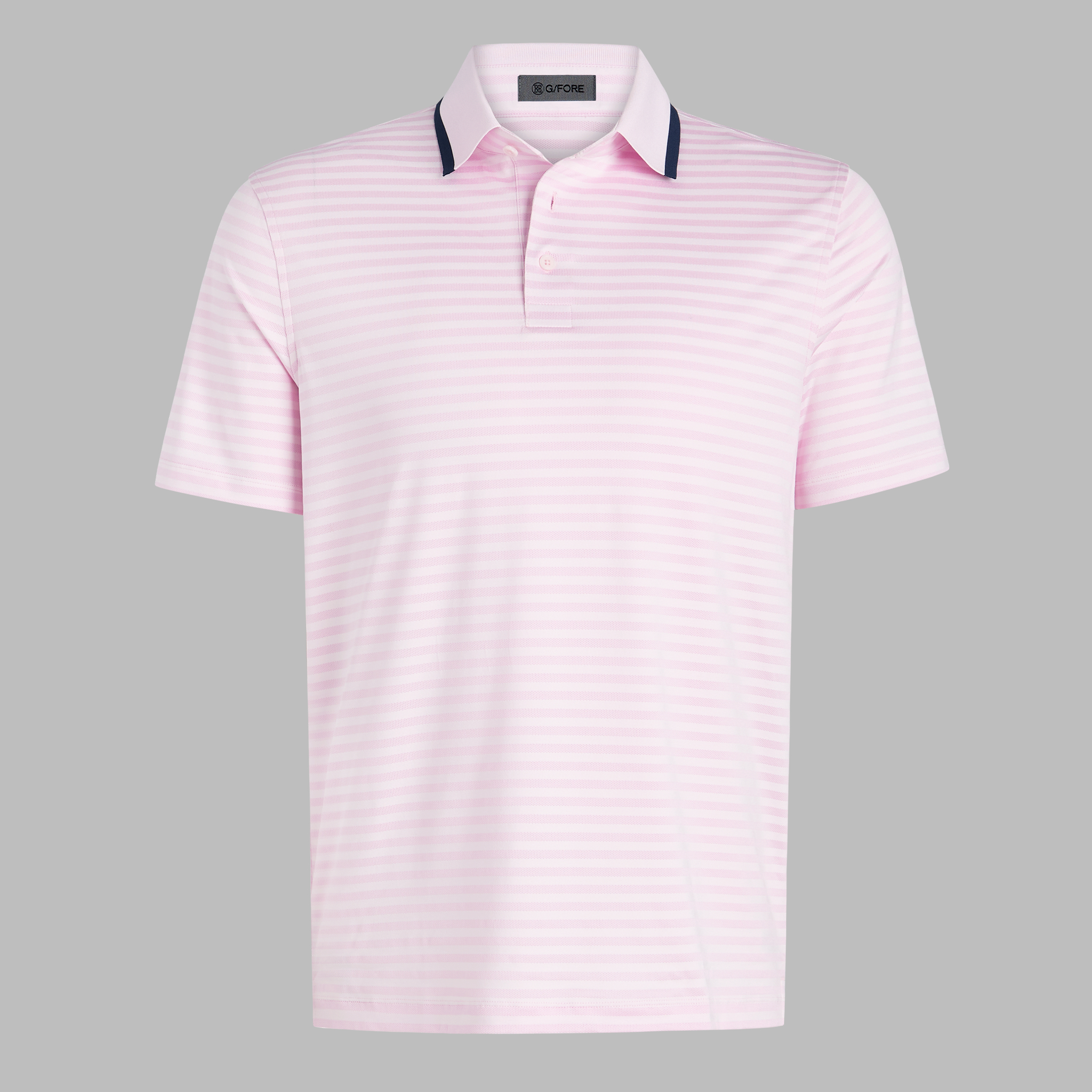 G/Fore Blush - Perforated Stripe Jersey Polo