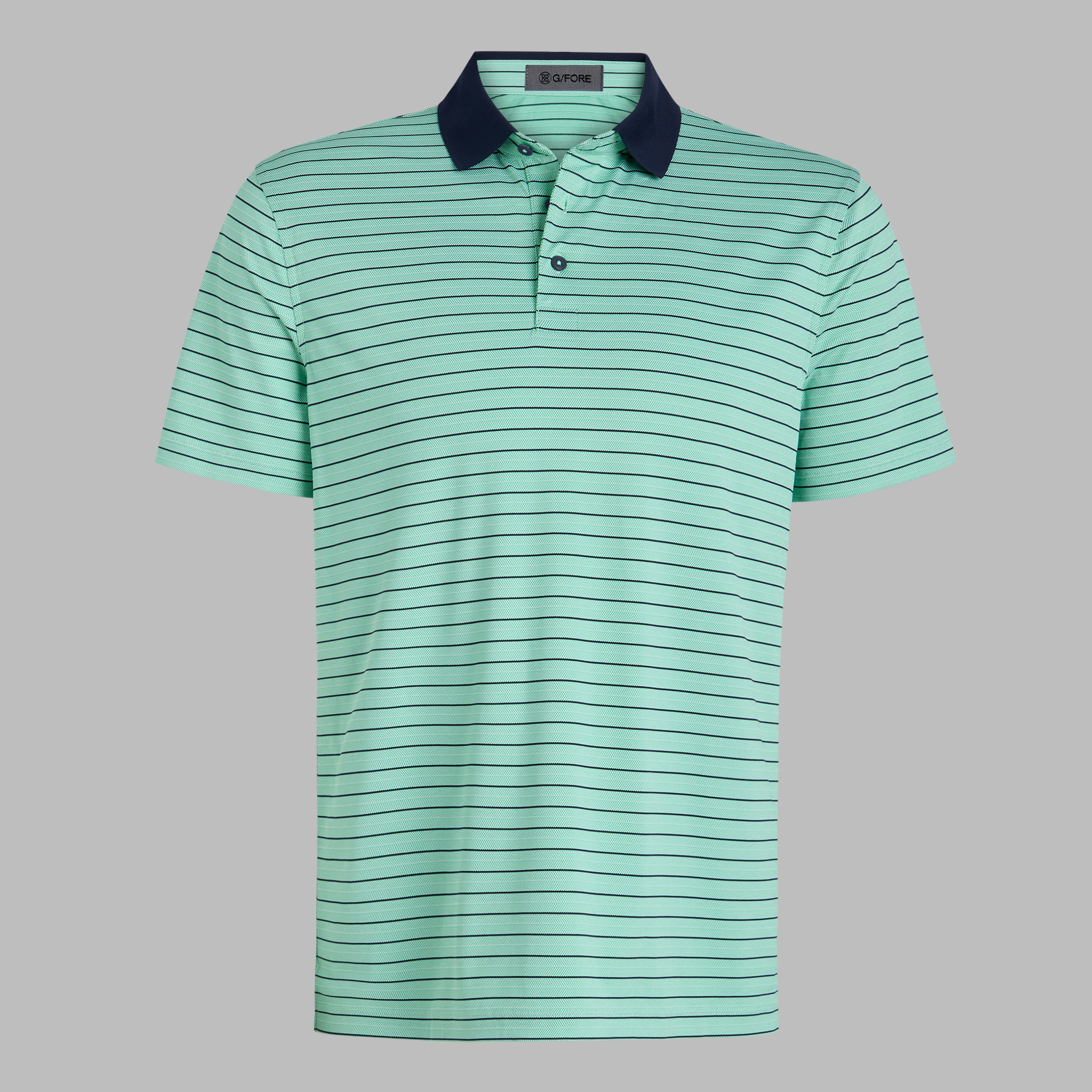 G/Fore Clover - Herringbone Stripe Tech Jersey Polo