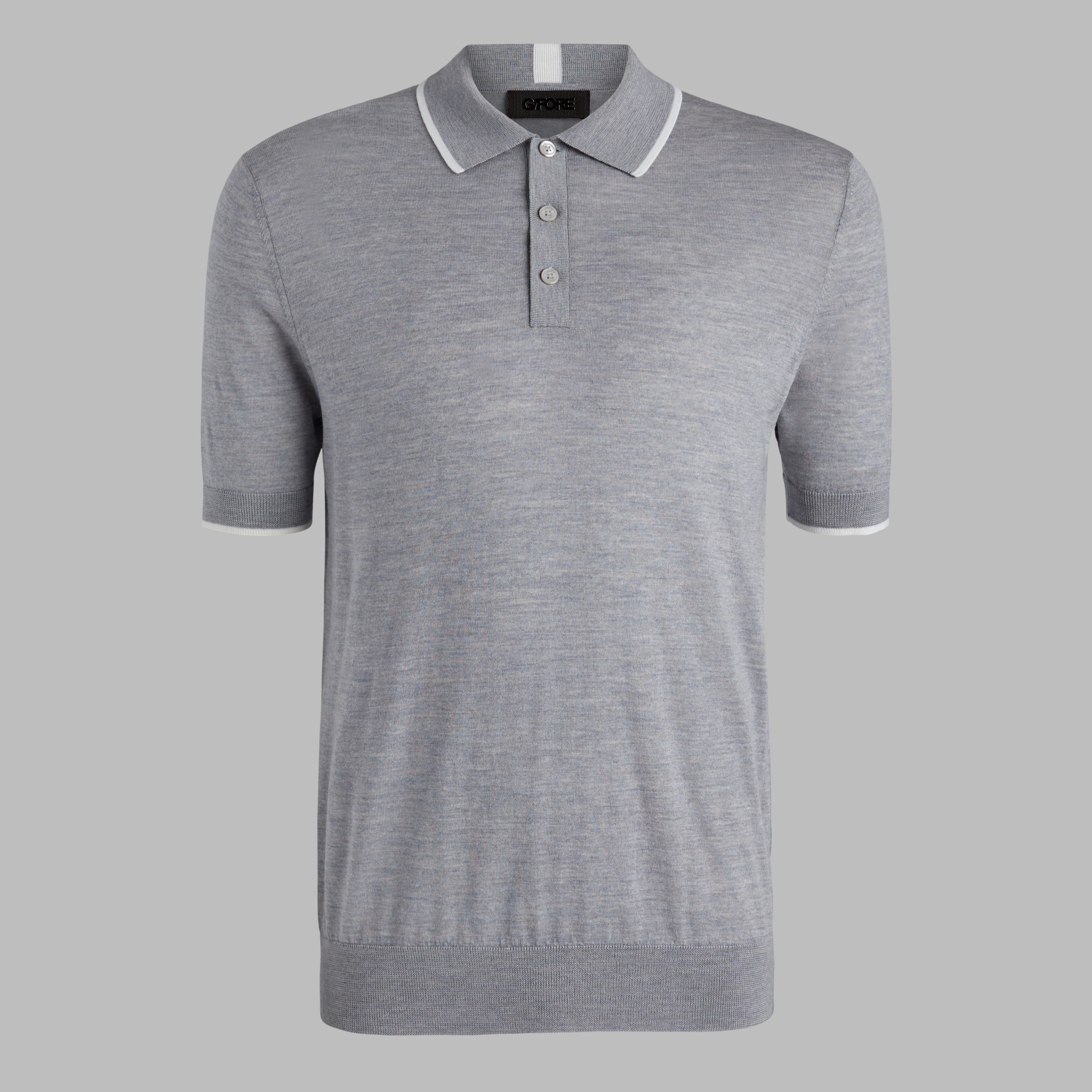 G/Fore Nimbus Melange - Ltd Release Merino Wool Knit Jumper Polo