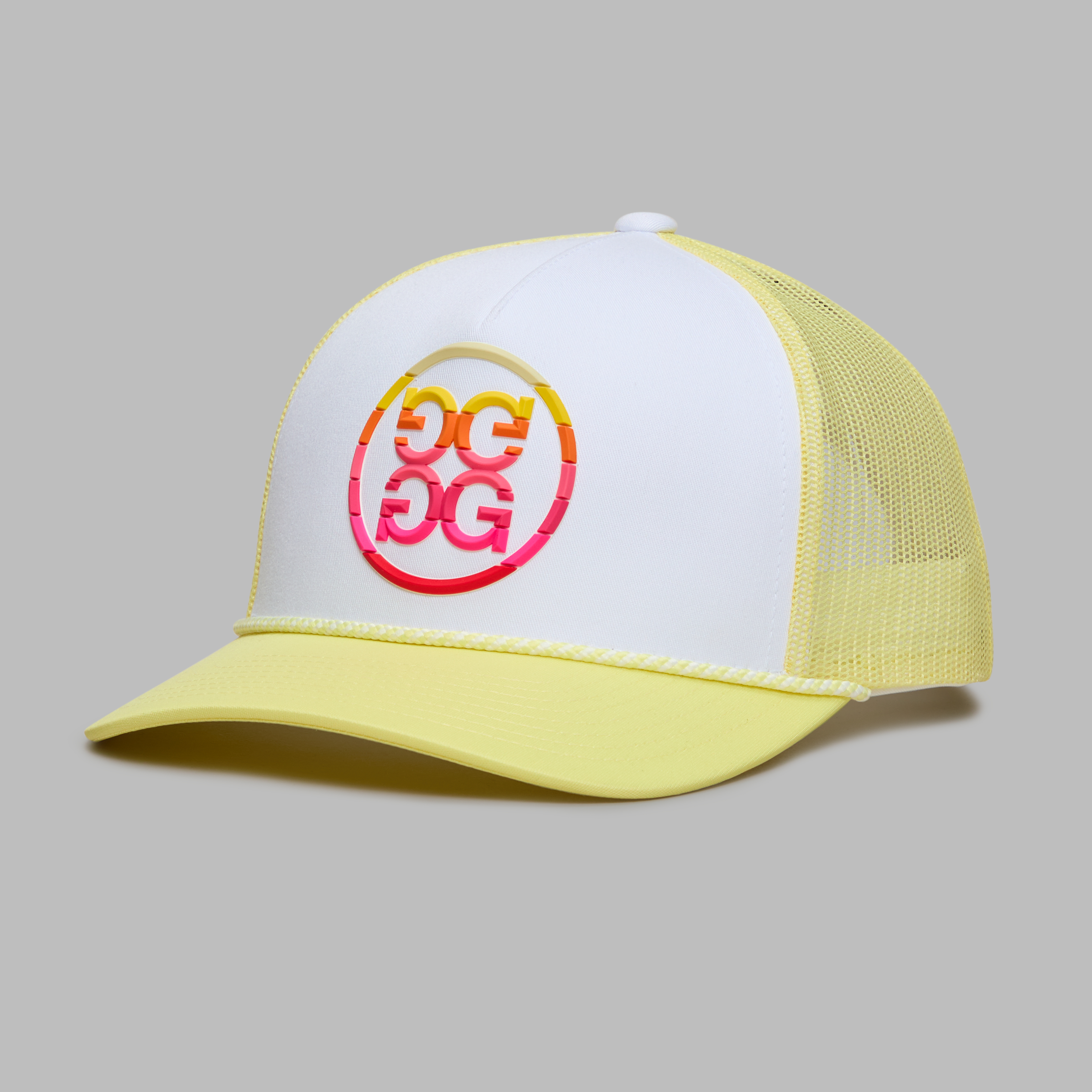 G/Fore Snow/Canary - Gradient Circle G's Trucker Hat