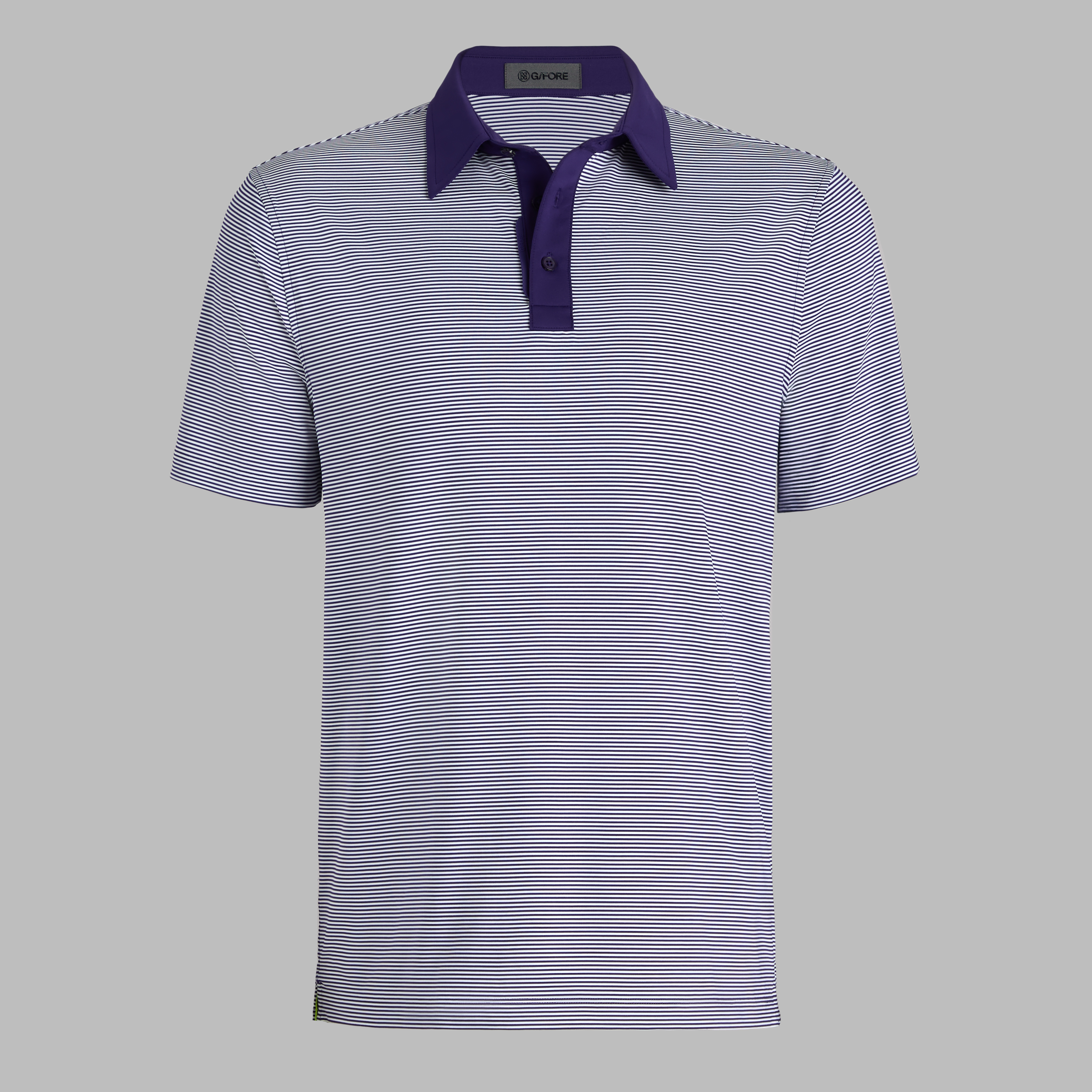 G/Fore Wisteria - Feeder Stripe Fine Tech Jersey Polo