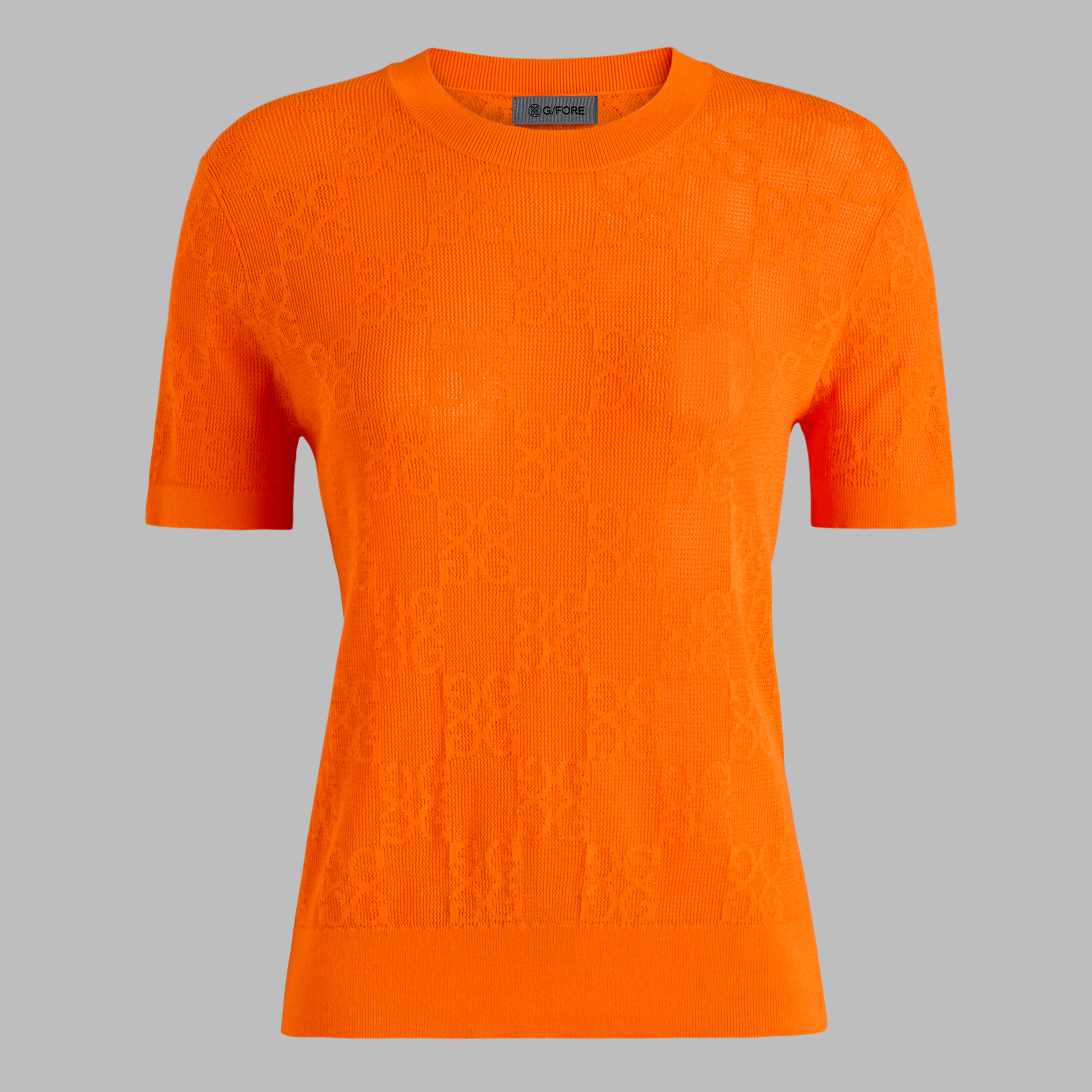 G/Fore Shocking Orange - Pointelle G Short Sleeve Jumper