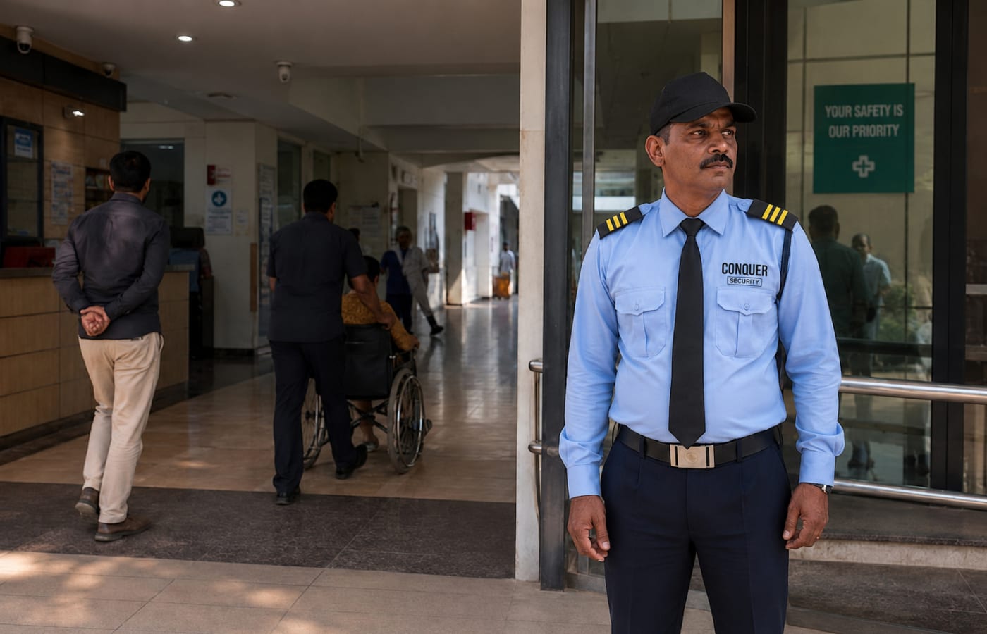Hospital Security Guard On Duty