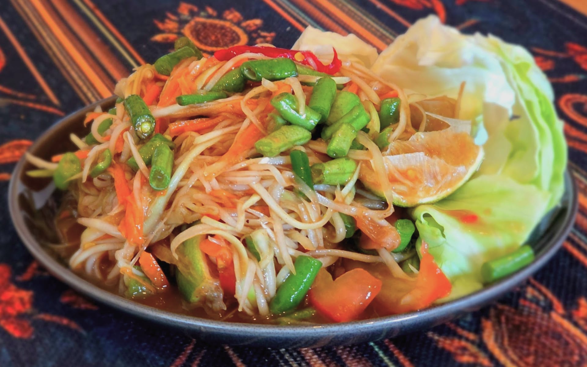 Traditional Thai dish served at the restaurant