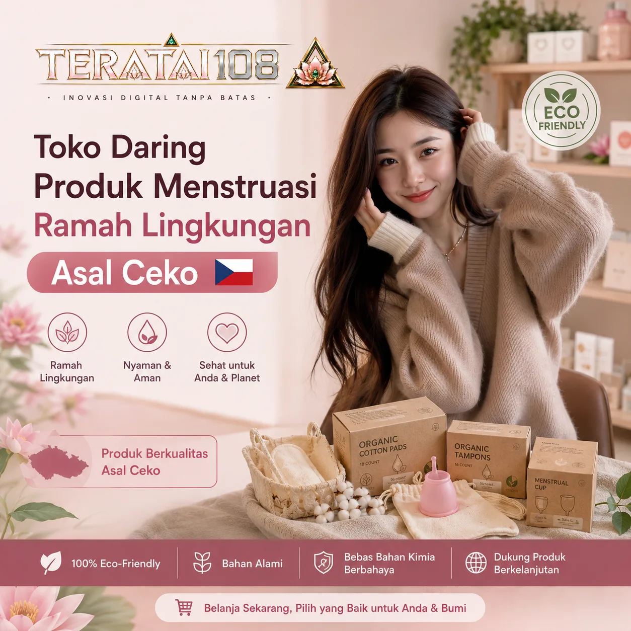 Teratai108 Toko Daring Produk Menstruasi Ramah Lingkungan Asal Ceko