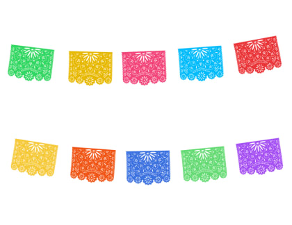 Plastico Picado Brisa Floral Tira de Papel Picado en Plastico Enramada | Papel Picado DecorameC Huixcolotla Puebla Plastico Picado Brisa Floral Tira de Papel Picado en Plastico Enramada - Papel Picado Artesanal DecorameC