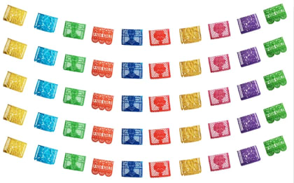 Papel Picado Frida Kahlo lista para colgar - Papel Picado Artesanal DecorameC