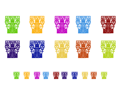 Nuevo Diseño de Papel Picado Día de Muertos | Decoramec | Papel Picado DecorameC Huixcolotla Puebla Nuevo Diseño de Dia de Muertos de Papel Picado Dia de Muertos Laser - Papel Picado Artesanal DecorameC
