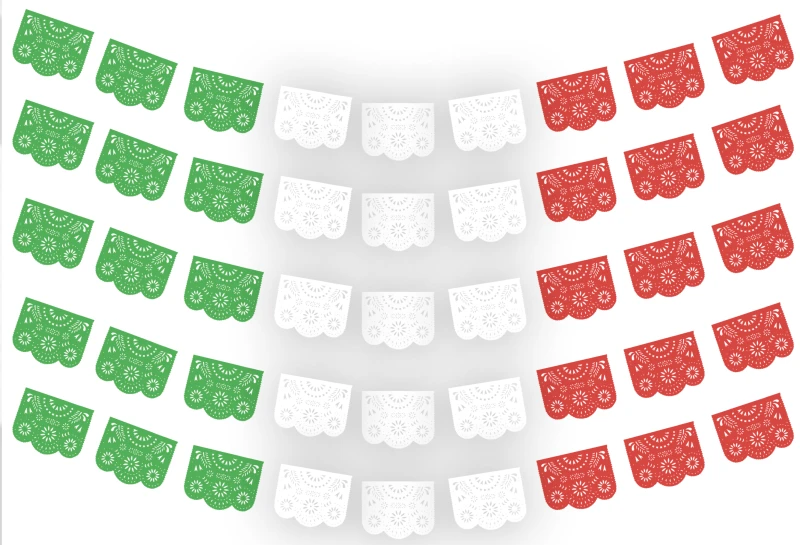 DESTELLO TRICOLOR PLASTICO PICADO MEXICANO