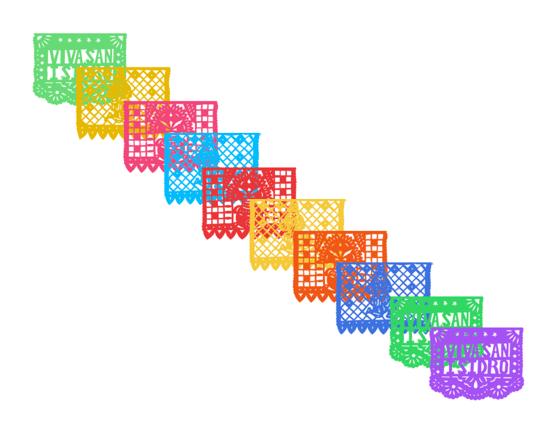 Tira Enramada San Isidro Papel Picado Plastico