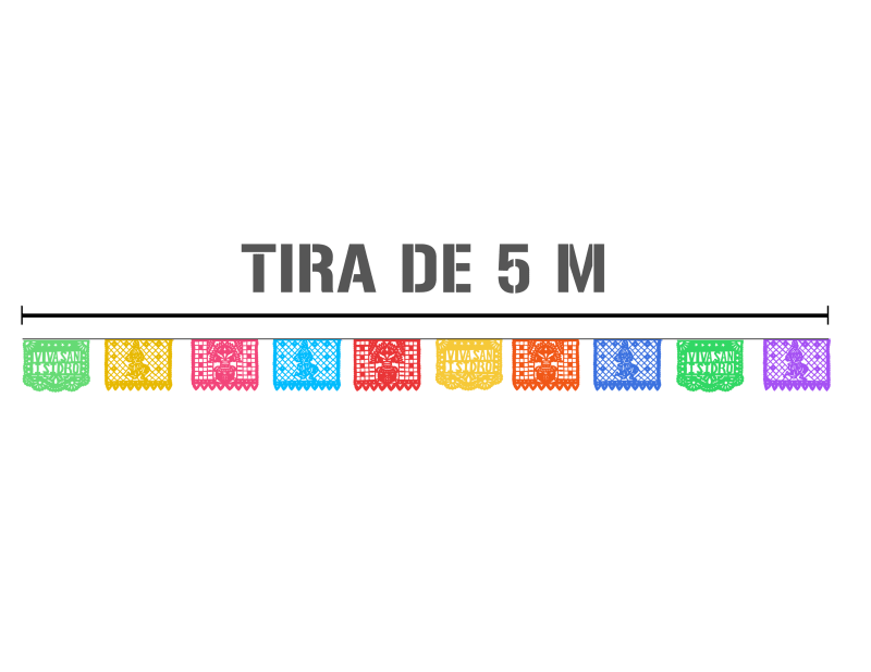 Tira Enramada San Isidro Papel Picado Plastico