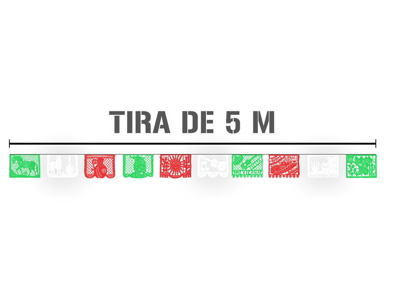 Fiesta Mexicana Tricolor Tiras Fiestas Patrias Enramadas Decoramec