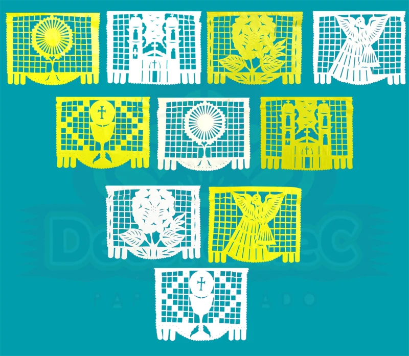 Tira de Plastico Picado Religioso PaPel Picado