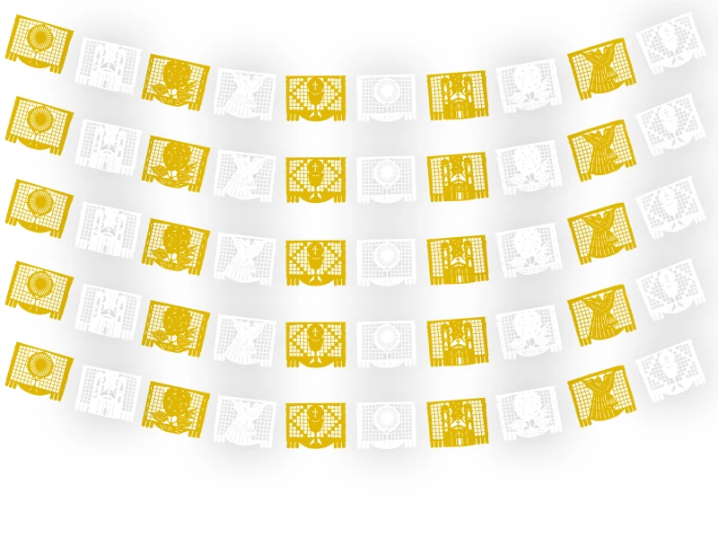 Tira de Plastico Picado Religioso PaPel Picado