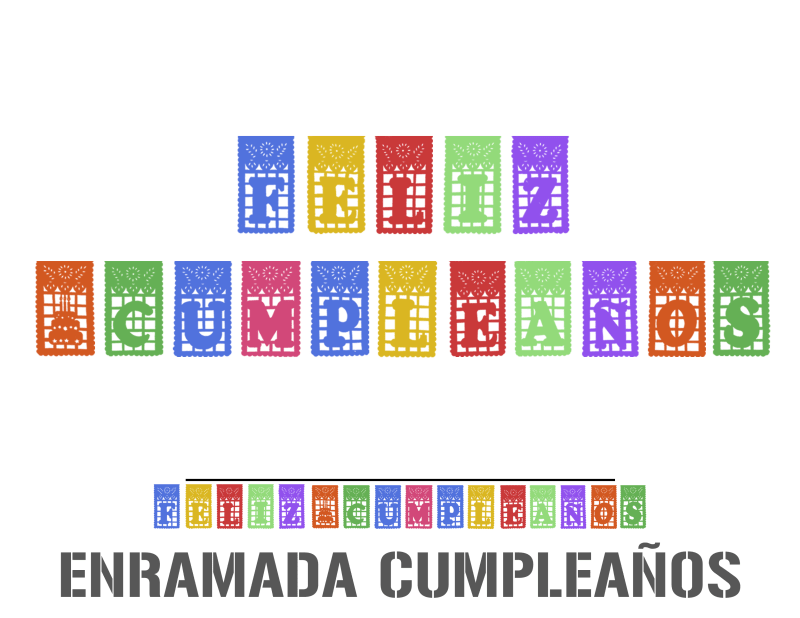 Tira Para Cumpleaños Plastico Picado Feliz Cumpleaños Enramada lista para colgar