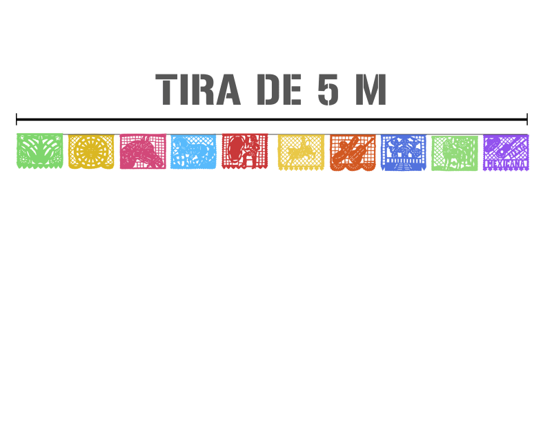 Tira de Plastico Picado Fiesta Mexicana 