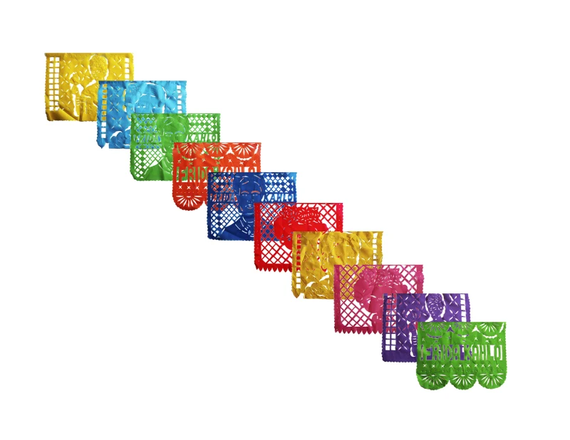 Papel Picado Frida Kahlo lista para colgar