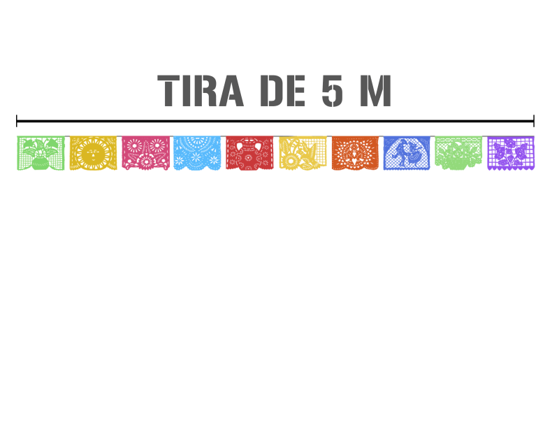 Plastico Picado para Toda Ocasion Enramada Multicolo