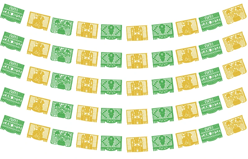 Papel Picado San Jose en Tira de Plastico Picado Para envio inmediato