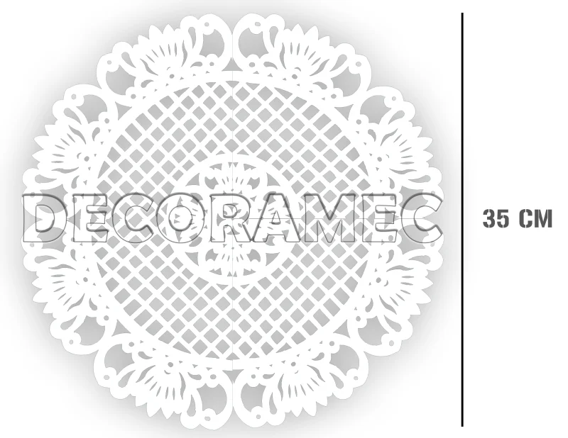 Mantel Circular para Servicio en plastico picado