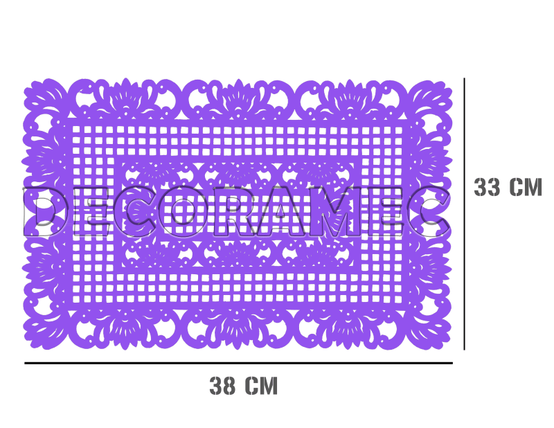 Mantel Rectangular Plastico Picado