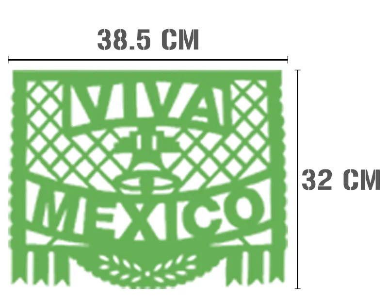 Plastico Picado Fiestas Patrias Heroes de La Independencia Papel Picado DECORAMEC