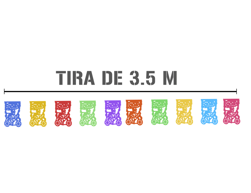 Plastico Picado Dia de Muertos Panadero Envio Rapido y Seguro