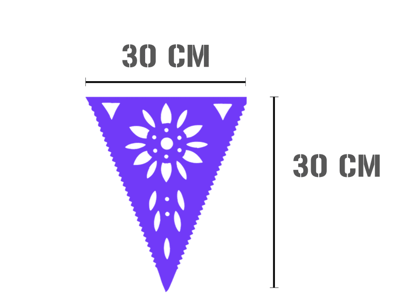 Banderin Religioso  Morado, Blanco y Rojo