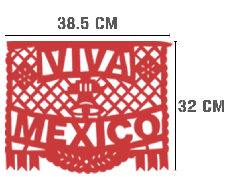 Tira de Plastico Picado Fiestas PAtrias TRicolor Listas para Envio DECORAMEC