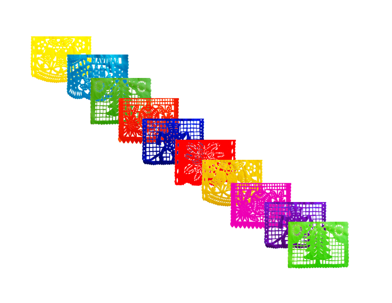 Enramada Plastico Picado Navidad 25 de Diciembre Papel Picado DECORAMEC