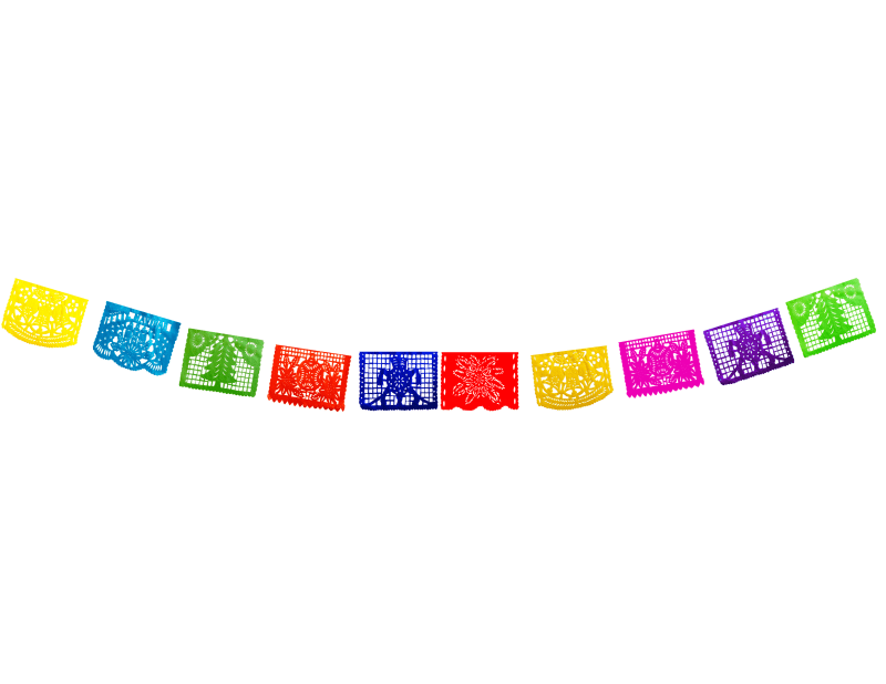 Enramada Plastico Picado Navidad 25 de Diciembre Papel Picado DECORAMEC