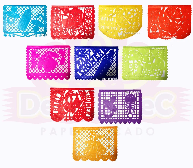 Enramada de Papel Picado Baby Shower Lista para Envio