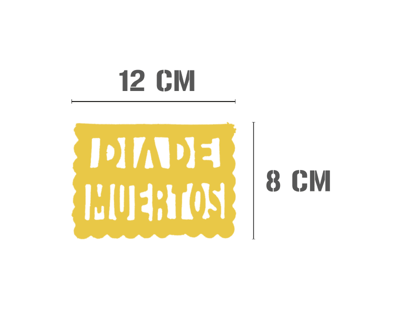 Tira Mini Papel Picado China Enramada Dia de Muertos