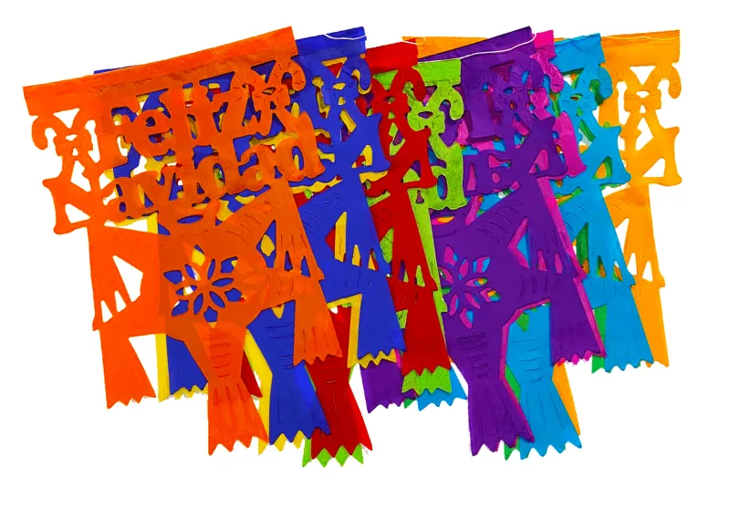 Papel Picado Navidad Piñata Multicolor Lista para Envio