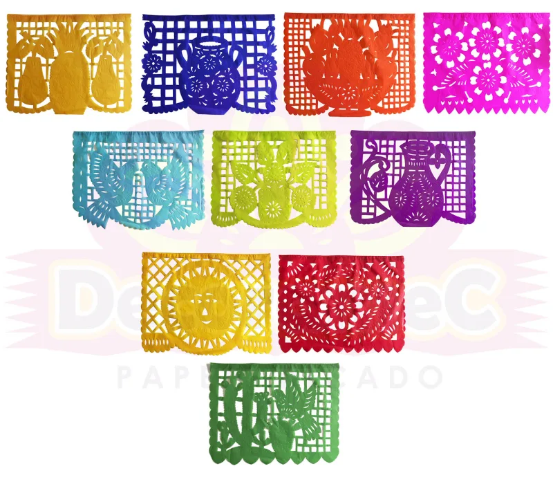 Papel Picado Enramada Tira Mexicana Lista para Envio