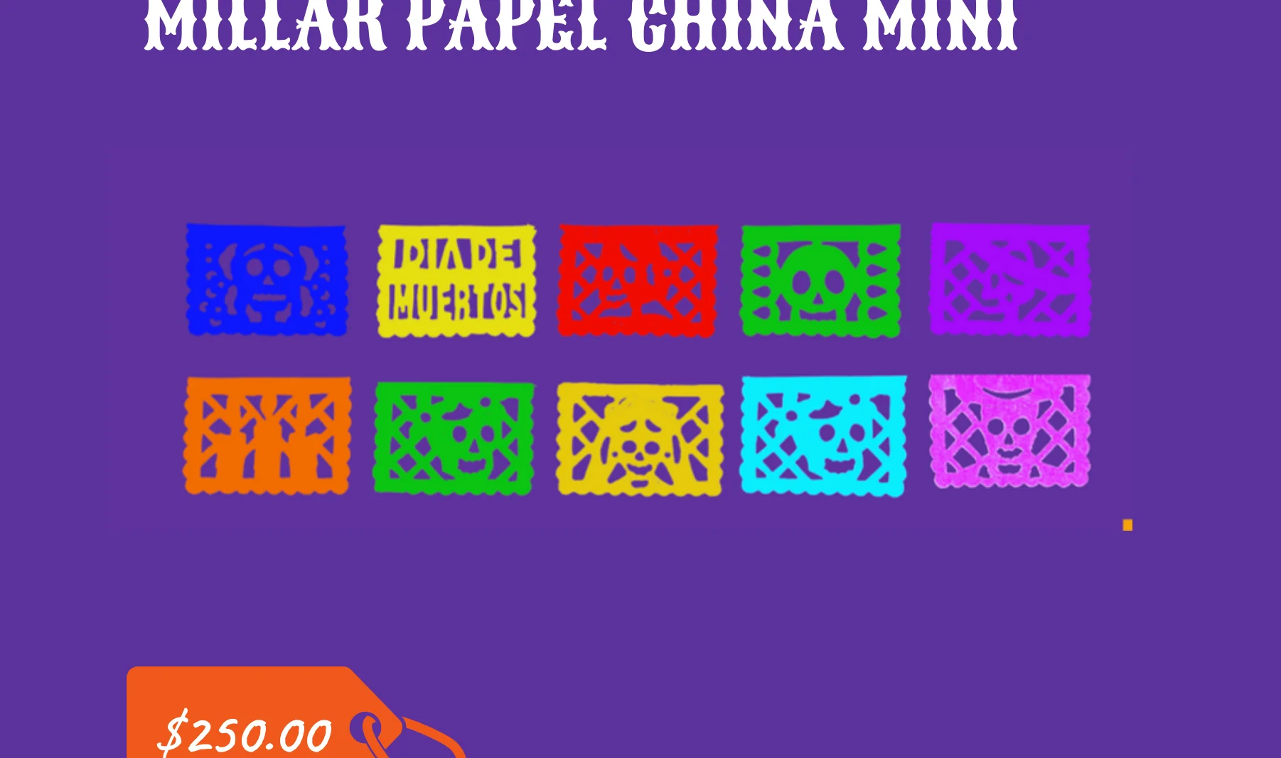 Millar Papel China Mini - Día de Muertos (Papel China) | Papel Picado DecorameC Huixcolotla Puebla Millar Papel China Mini - Día de Muertos (Papel China) - Diseño - Papel Picado Artesanal DecorameC
