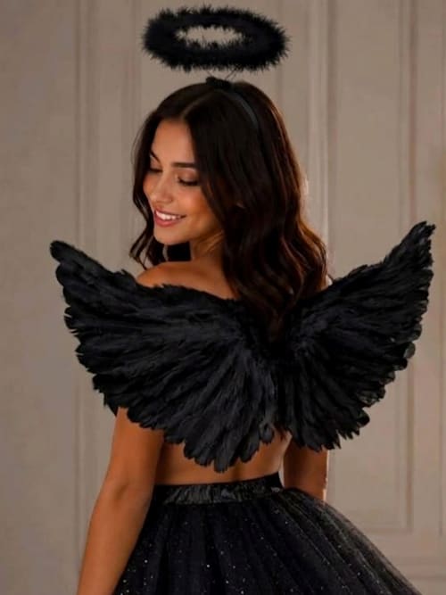 Aureola Negra - disfraz Halloween Guayaquil