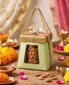 Diwali - Dry Fruit Gifting Box (Golden Ribbon)