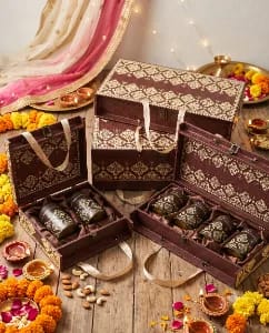 Diwali - Dry Fruit Gifting Box (Mandala Maroon)