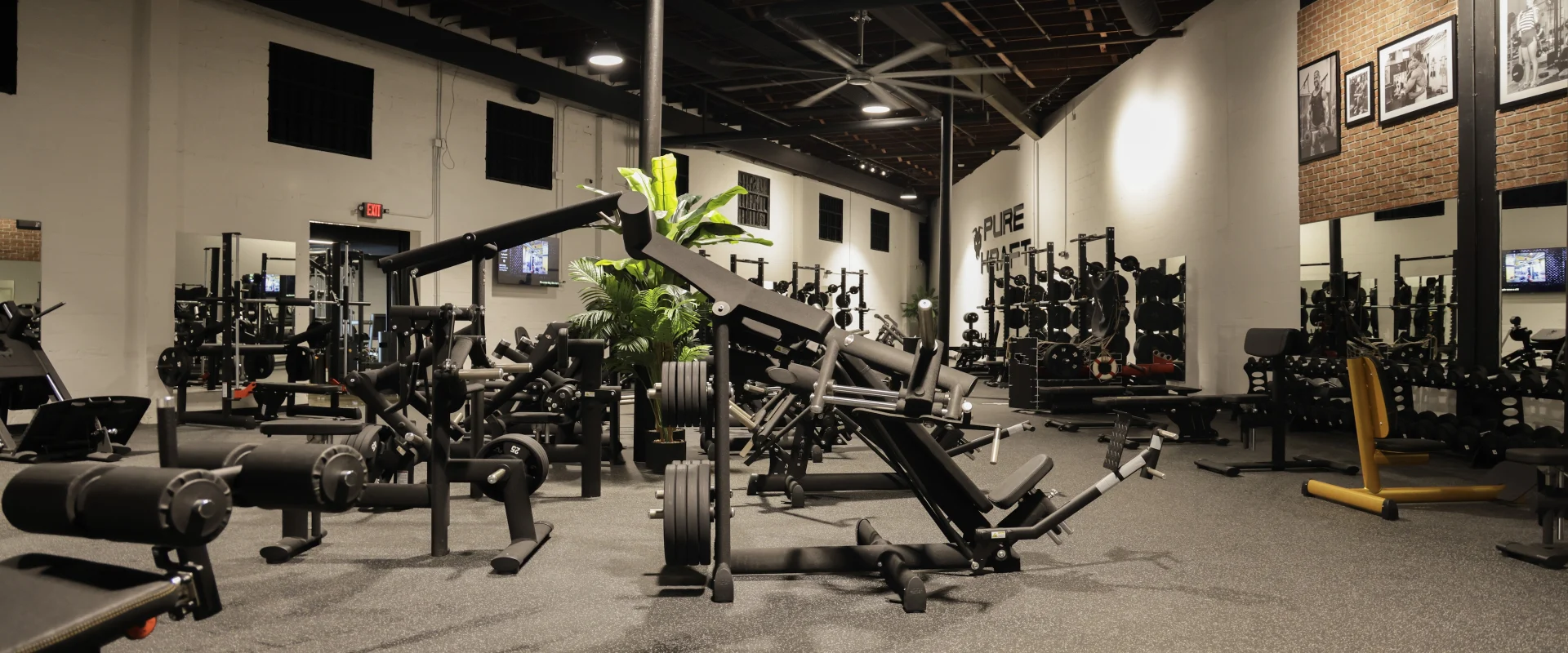 Free weight training area at Gold’s Gym (Gas Worx) with benches, racks, and lifting equipment.