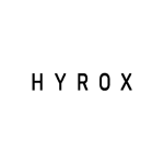 Logo displaying the word 'HYROX' in bold, black, uppercase letters, representing the Hyrox fitness competition or brand.