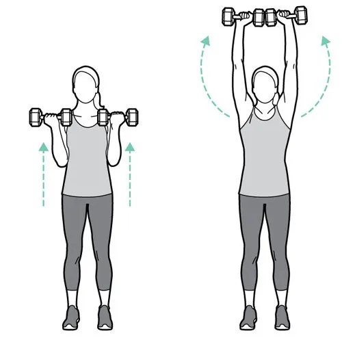 bicep to overhead press