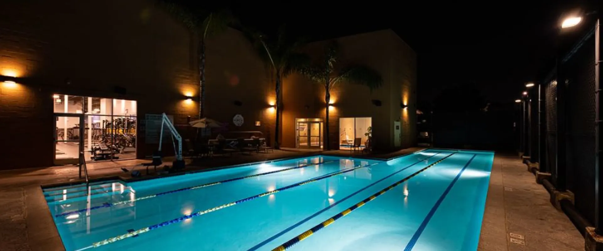 Gold's Gym in Fullerton, CA with outdoor pool
